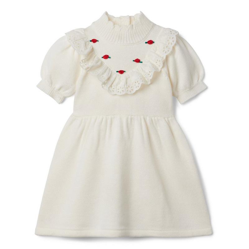 Rose Applique Sweater Dress - Janie And Jack